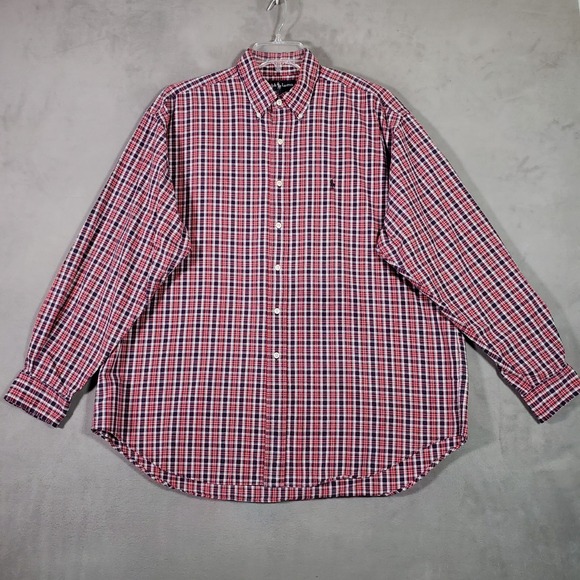 Ralph Lauren Other - VTG Ralph Lauren Shirt Mens XL Red Plaid Blake Long Sleeve Button Classic Preppy